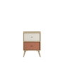 Hanah Home Mesita de Noche Tkm-920-Fx-1 con 2 Cajones - 44x61x44 cm